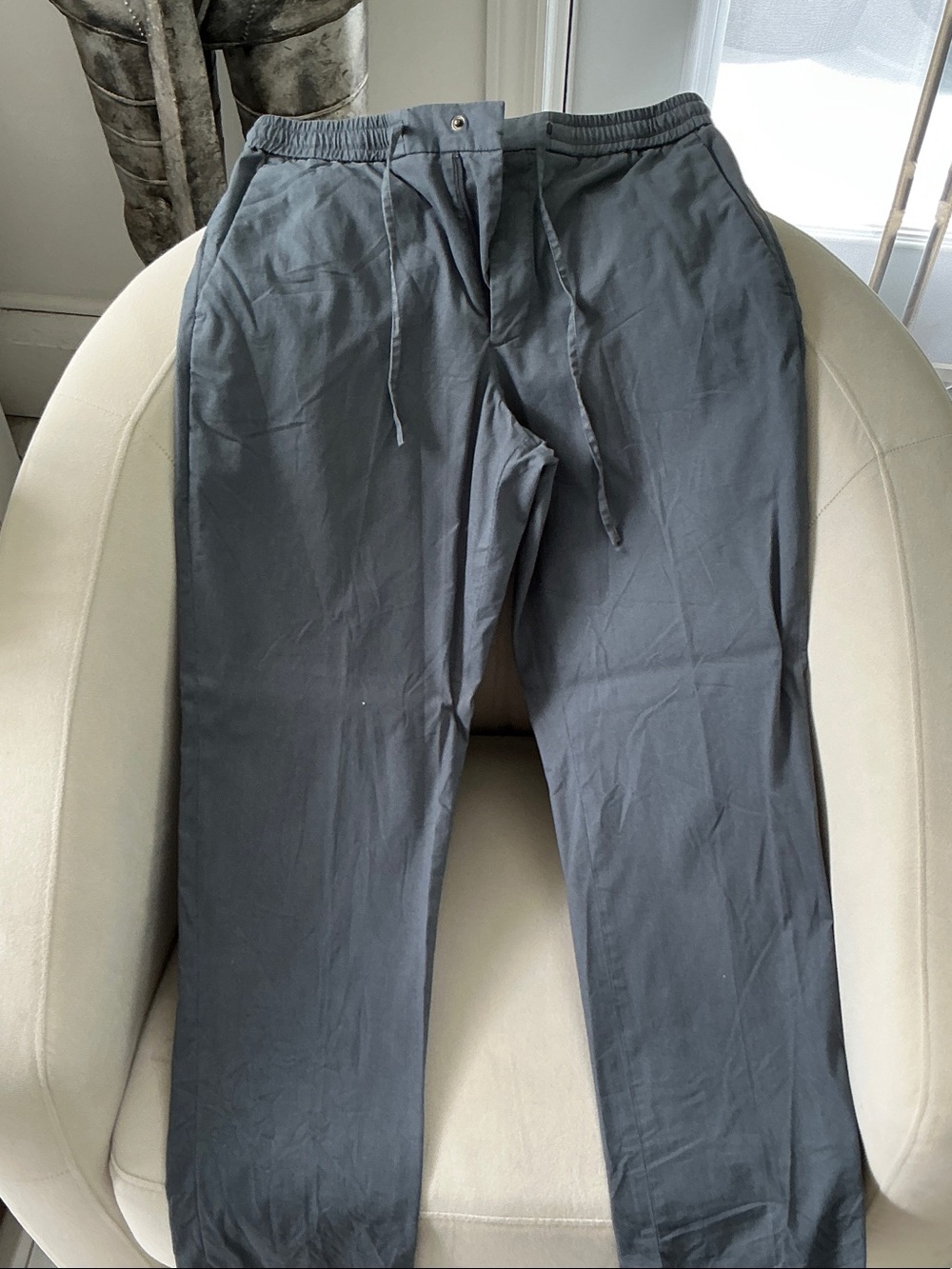 Express Men's Drawstring Joggers in Steel Blue/Grey